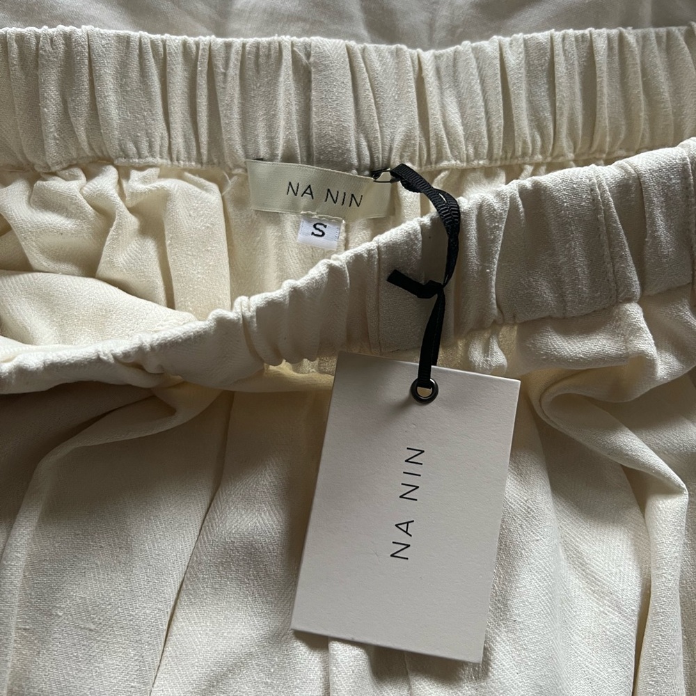 NWT Na Nin Cream Lena Silk Herringbone